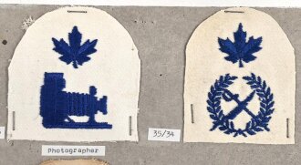 Canada Marine, Sammlung Ärmelabzeichen, auf Karton...