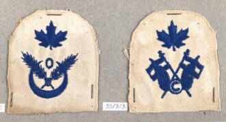 Canada Marine, Sammlung Ärmelabzeichen, auf Karton getackert