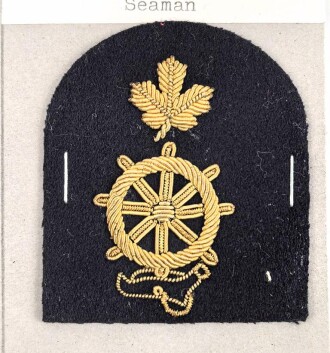 Canada Marine, Sammlung Ärmelabzeichen, auf Karton getackert