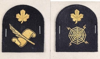 Canada Marine, Sammlung Ärmelabzeichen, auf Karton getackert