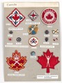Canada, Sammlung Abzeichen/ Ärmelabzeichen, auf Karton getackert