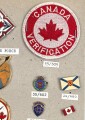 Canada, Sammlung Abzeichen/ Ärmelabzeichen, auf Karton getackert