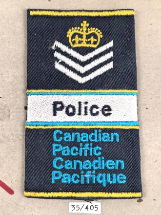 Canada Polizei, Sammlung Rangabzeichen, auf Karton getackert