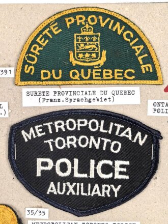 Canada Polizei, Sammlung Abzeichen/ Ärmelabzeichen,...