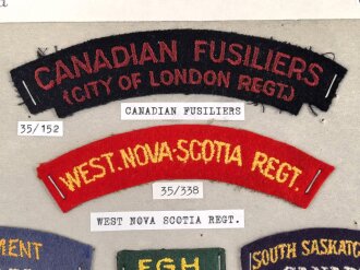 Canada Heer, Sammlung Abzeichen/ Ärmelabzeichen, auf...