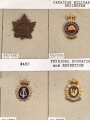 Canada Heer, Sammlung Abzeichen, auf Karton befestigt