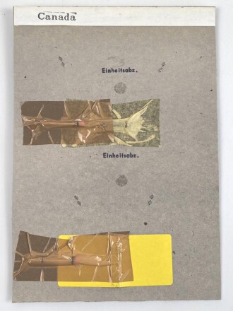 Canada Heer, Sammlung Abzeichen/ Ärmelabzeichen, auf Karton getackert