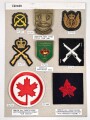 Canada, Sammlung Abzeichen/ Ärmelabzeichen, auf Karton getackert