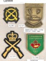 Canada, Sammlung Abzeichen/ Ärmelabzeichen, auf Karton getackert
