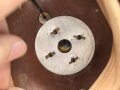 Baden, Pickelhaube für einen Offizier. Im Koffer, mit feldgrauem Überzug und Schirmmütze