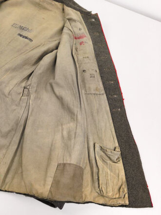 1. Weltkrieg, feldgraue Feldbluse für Mannschaften und Unteroffiziere der Sanitätstruppe. Kammerstück des Artillerie Regiment 54. getragenes Stück in gutem Gesamtzustand
