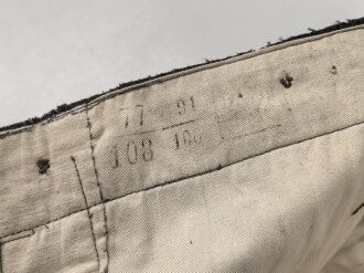 1. Weltkrieg , Reithose für Mannschaften der berittenen Truppen M 1908. Kammerstück von 1916 ohne Lederbesatz in gutem Zustand, die Strippe an den Beinenden abgeschnitten
