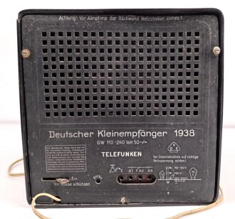 Deutscher Kleinempfänger 1938, Hersteller Telefunken. Guter Gesdamtzu