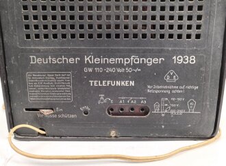 Deutscher Kleinempfänger 1938, Hersteller Telefunken. Guter Gesdamtzu