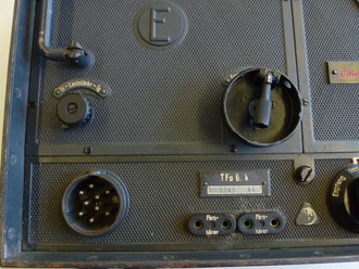 Tornisterfunkgerät TFuG.k, datiert 1944, Originallack, guter Zustand. Optisch einwandfrei, Funktion nicht geprüft
