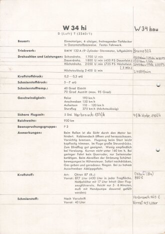 Luftwaffe Lehrmittelabteilung "W 34 hi...