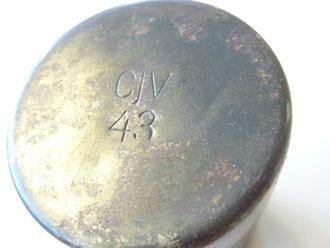 Blechdose cjv43, gehört in den Zubehörkasten...
