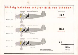 Luftwaffe Lehrmittelabteilung "Fw 44 J Ladeplan Fl...