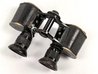 k.u.k. Österreich Ungarn, Feldstecher 4 Fach von Carl Zeiss Jena, Vertrieb " M.Tiller Wien k.u.k. Hoflieferant" gute Durchsicht, eine Augenmuschel geklebt