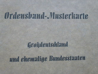 Ordensband Musterkarte Großdeutschland und ehemalige Bundesstaaten