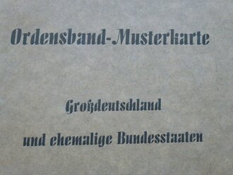 Ordensband Musterkarte Großdeutschland und ehemalige Bundesstaaten