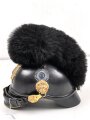 Bayern, Raupenhelm für einen Offizier, originale Raupe, der Kinnriemen seitlich angerissen. Attraktiver Helm