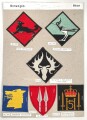 Norwegen, Sammlung Ärmelabzeichen Heer, auf Karton getackert