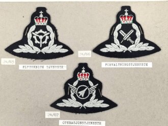 Norwegen, Sammlung Rangabzeichen der Luftwaffe, auf...