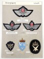 Norwegen, Sammlung Rangabzeichen der Luftwaffe, auf Karton getackert