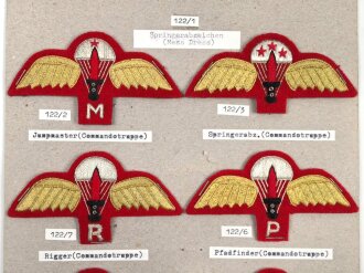 Bangladesch, Sammlung Springerabzeichen, auf Karton...