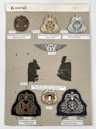 Kuwait, Sammlung Mützenabzeichen des Militär,...
