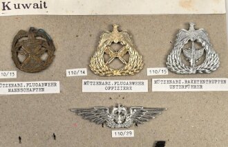 Kuwait, Sammlung Mützenabzeichen des Militär,...