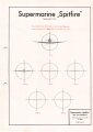 Luftwaffe Lehrmittelabteilung "Supermaine Spitfire Ziel- und Schießlehre - Entfernungsschätzen mit Hilfe des Revi Fl Üb 2-093/3", DIN A4 gelocht