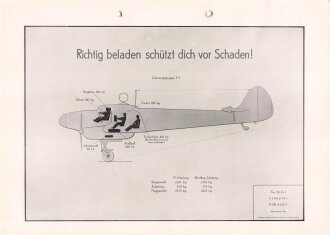 Luftwaffe Lehrmittelabteilung "Fw 58 C-1 Ladeplan Fl...