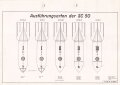 Luftwaffe Lehrmittelabteilung "Ausführungsarten der SC 50 - Fl Üb 13-022/1", Stand vom September 1940, DIN A4 gelocht