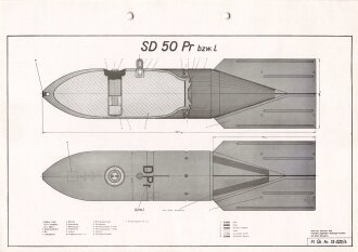 Luftwaffe Lehrmittelabteilung "SC 50 Pr bzw. L - Fl Üb 13-022/4", Stand vom September 1940, DIN A4 gelocht 