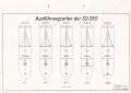 Luftwaffe Lehrmittelabteilung "Ausführungsarten der SD 250 - Fl Üb 13-025/4", Stand vom Juli 1941, DIN A4 gelocht
