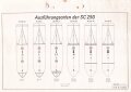 Luftwaffe Lehrmittelabteilung "Ausführungsarten der SC 250 - Fl. Üb. Nr. 13-025/1", Stand vom Juli 1941, DIN A4 gelocht