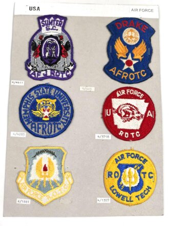 U.S. Air Force, ROTC" badge collection