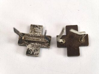 Deutsches Rotes Kreuz DRL , Zwei Auflagen für Kragenspiegel, Höhe und Breite 1 cm