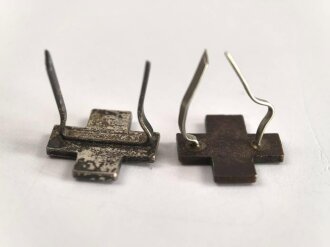 Deutsches Rotes Kreuz DRL , Zwei Auflagen für Kragenspiegel, Höhe und Breite 1 cm