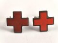 Deutsches Rotes Kreuz DRL , Zwei Auflagen für Kragenspiegel, Höhe und Breite 1 cm