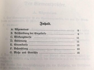 REPRODUKTION, H.Dv. 95/3 Der Elementprüfer, datiert...