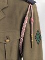 Frankreich Fremdenlegion, Uniformjacke eines Angehörigen im 2. Infanterieregiment. Der Brustanhänger von DRAGO, die Effekten original und zugehörig, die Jacke datiert 1972