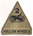 U.S. Army , 2nd Armoured Division patch, used