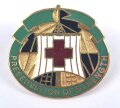 U.S. Army Unit Crest "US Army Medical Department Activity, Fort Cambell", Rückseitig Klebereste
