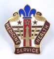 U.S. Army Unit Crest "US Army Medical Department Activity Fort Lee" Rückseitig Klebereste