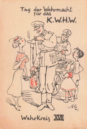 Winterhilfswerk Ansichtskarte "Tag der Wehrmacht...