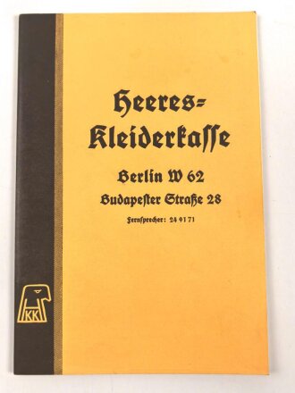 REPRODUKTION, Katalog "Heereskleiderkasse...