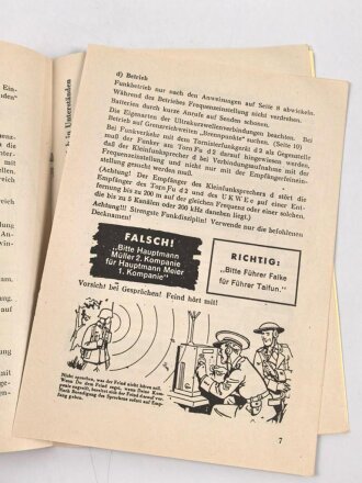 REPRODUKTION, D 1037/5 Gebrauchsanleitung für den Kleinfunksprecher d, datiert 1944, DIN A5, 16 Seiten